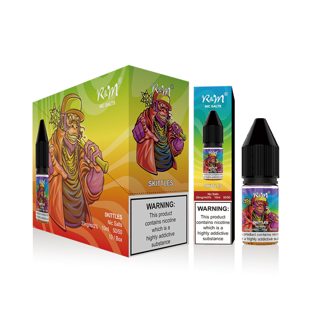 UK Europe 1% 2% Salt Nicotine E Juice 10ML Capacity Tornado 7000Puffs Factory Price Custom Disposable R&M Nic Salts