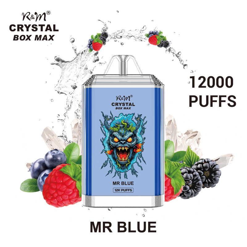 12000Pufffs Original R&M Crystal Box Max Factory RandM Disposable Vape 2% 5% Salt Nicotine Hayatii Cyrstal Electornic Cigarette