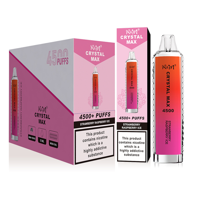 Wholesale Factory Price 2% Mesh Coil Rechargeable 4500 Puffs R&M CRYSTAL MAX Disposable Vape Pen Electronic Cigarette