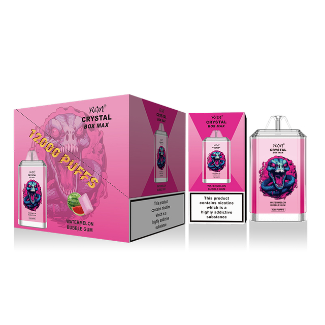 Wholesale Factory Price 2% 5% Rechargeable RandM Disposable Vape Pen E Cigarette 12000 Puffs R&M Crystal Box Max Vapes