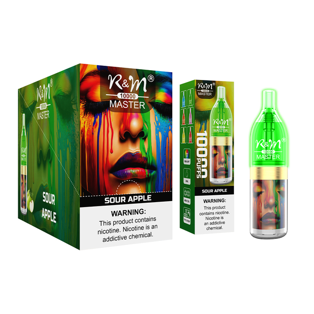 Original 2% RGB Light Mesh Coil Rechargeable 10000 Puffs RandM R&M Master Disposable Vape Pen E Cigarette