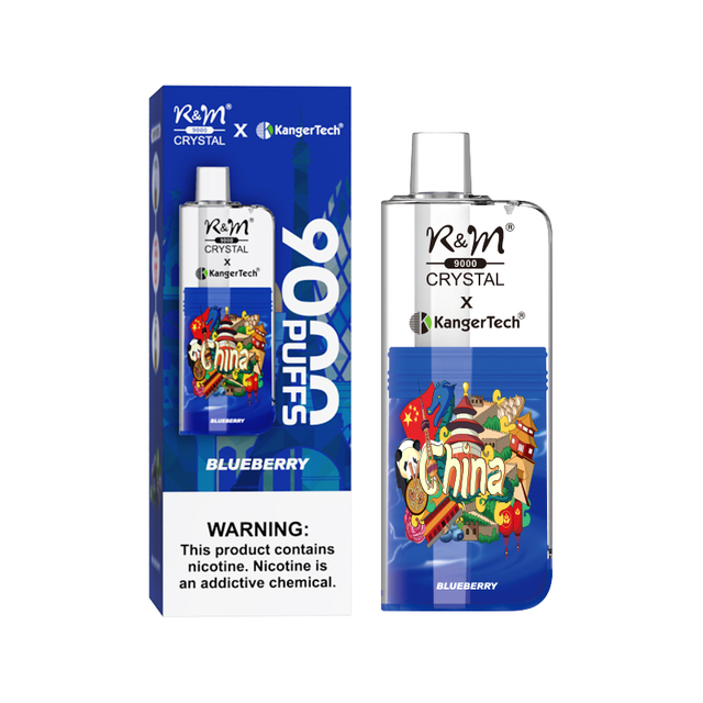 UK 20 Flavors Box Mod 20mg R&M Crystal 9000 Puffs Wholesale Bulk OEM Custom Disposable Vape Device