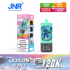 Wholesale Big Cloud Smart Display JNR QUADS 4 IN 1 120K 120000 Puffs Rechargeable Disposable Vape 