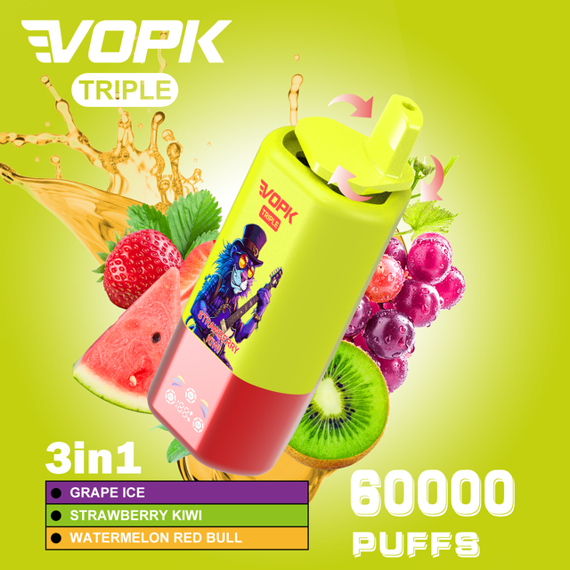 EU Warehouse VOPK Tripe 60000 Puffs 3-in-1 Flavors 60K Disposable vape
