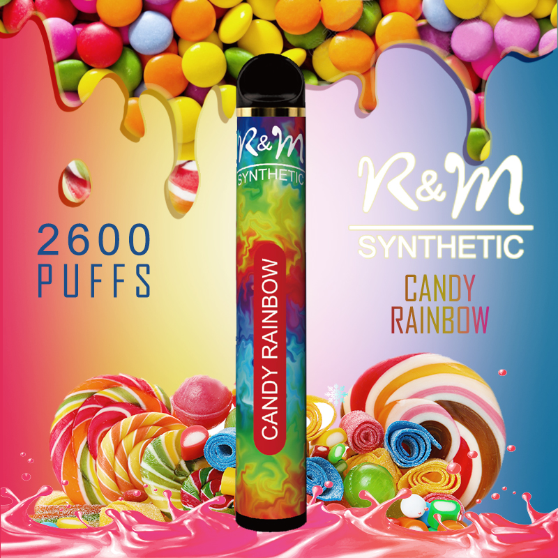 R&M SYNTHETIC 2600 Puffs Disposable Vape |Candy Rainbow