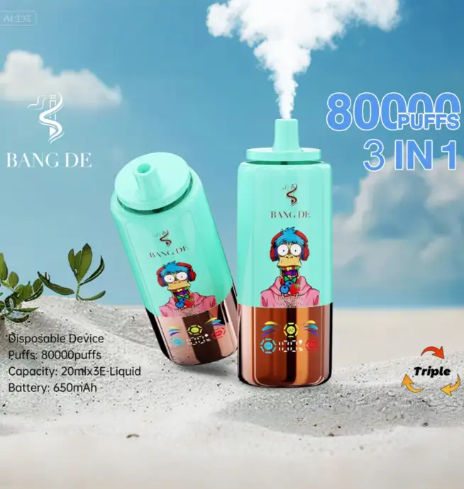 Bang DE 80000 Puffs 2% 3% 5% Nicotine LED Display Rechargeable Disposable Vape Wholesale 