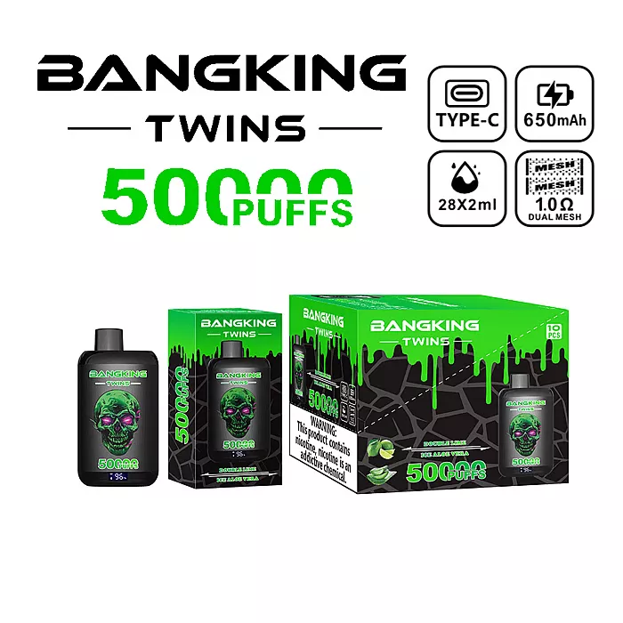 Bang King Twins 50000 Puffs Disposable Vape Double Flavor With Mesh Coil
