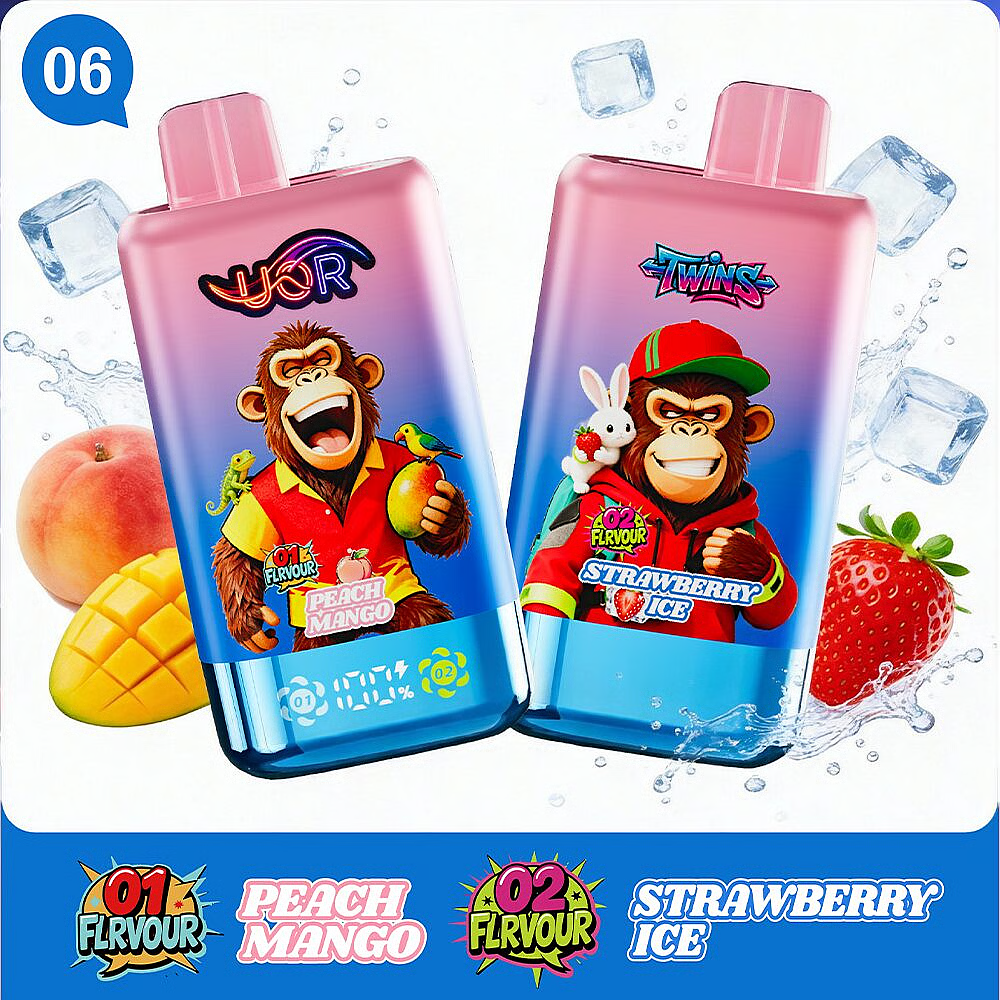 EU Warehouse 10 Flavors 650mAh Rechargeable LED Display UOR Twins 80000 puffs Disposable Vape 