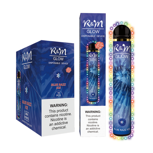 R&M GLOW 2800 Puffs 6% Slat Nicotine Vape 