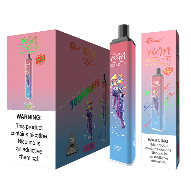 R&M LEGEND PRO Cotton Candy|7000 Puffs Vape Distributor|Manufacturer