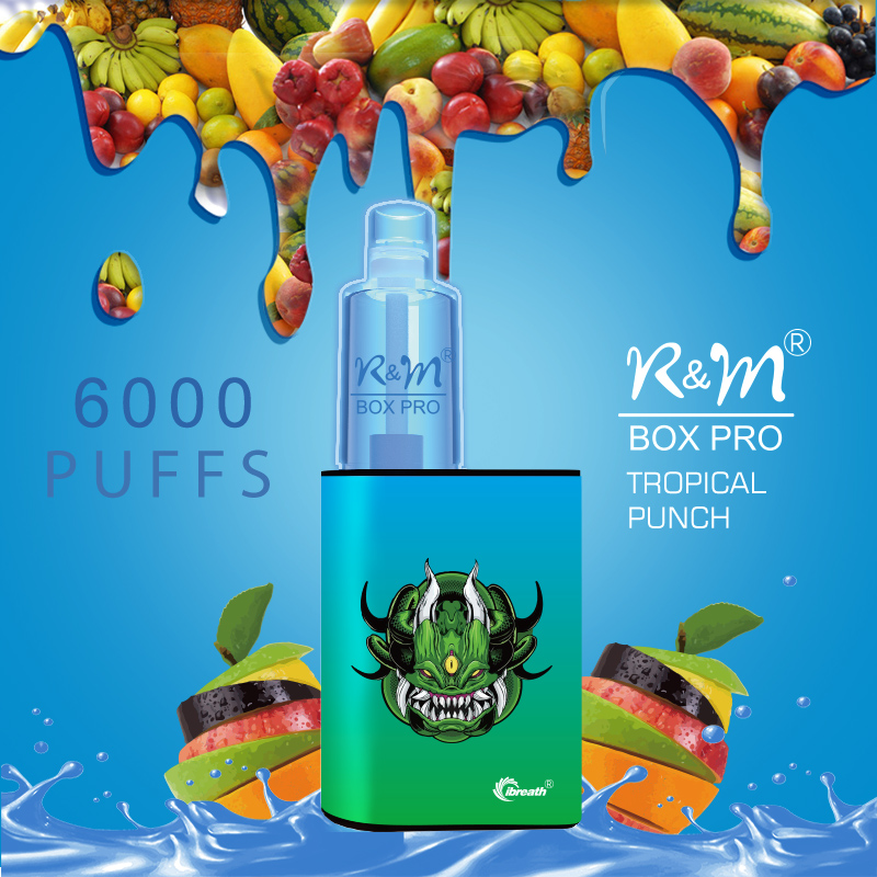 R&M BOX PRO Germany Customize Brand Adjustable Airfow Disposable Vape