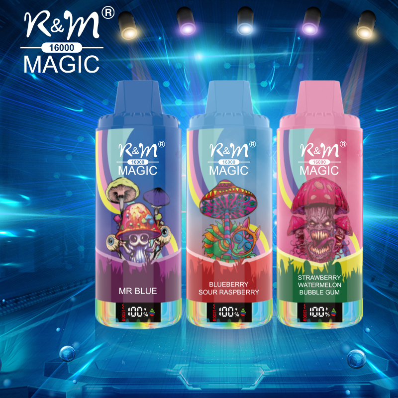 Factory Price RandM Magic 16000Puffs OEM Custom Brand Electronic Cigarette Smoke Puffs Geek Bar Pulse Crown Bar Disposable Vape