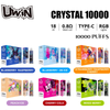 Uwin Crystal 10000 Puffs 0% 2% 3% 5% Low Nicotine Original Factory Bulk Buy Rechargeable Disposable Vapes Pen Wholesale