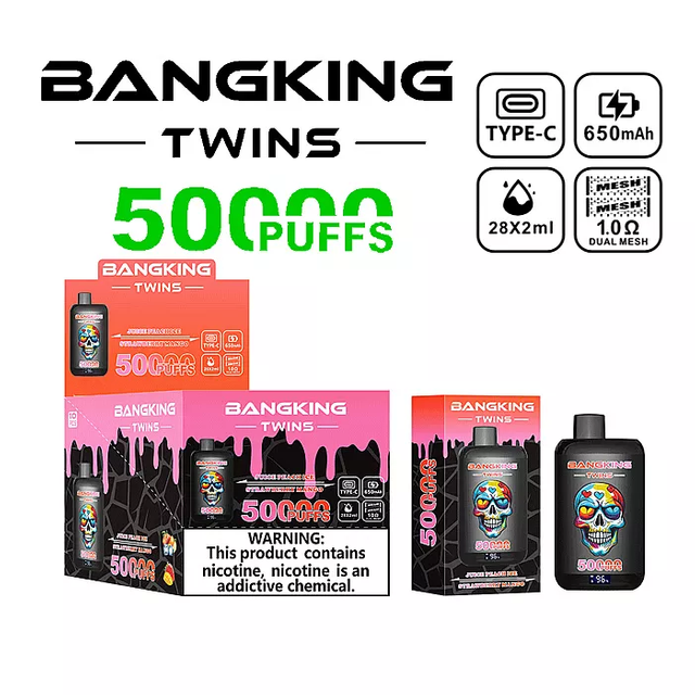 Bang King Twins 50000 Puffs Disposable Vape Double Flavor With Mesh Coil