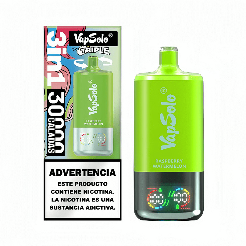 Premium Nicotine Mesh Coil Vapsolo Triple 30000 3 in 1 Rechargeable Disposable Vape Pen Wholesale EU Shipping