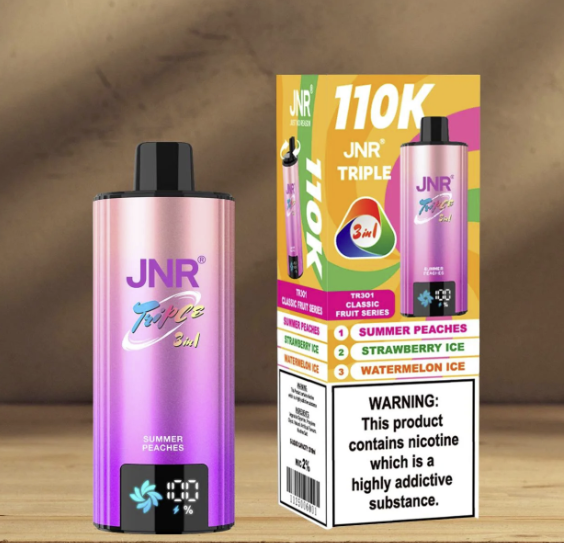 Premium Fruit Flavors JNR Triple 110K Puffs 3 in 1 Rechargeable Disposable Vape Vapor Pen Wholesale 