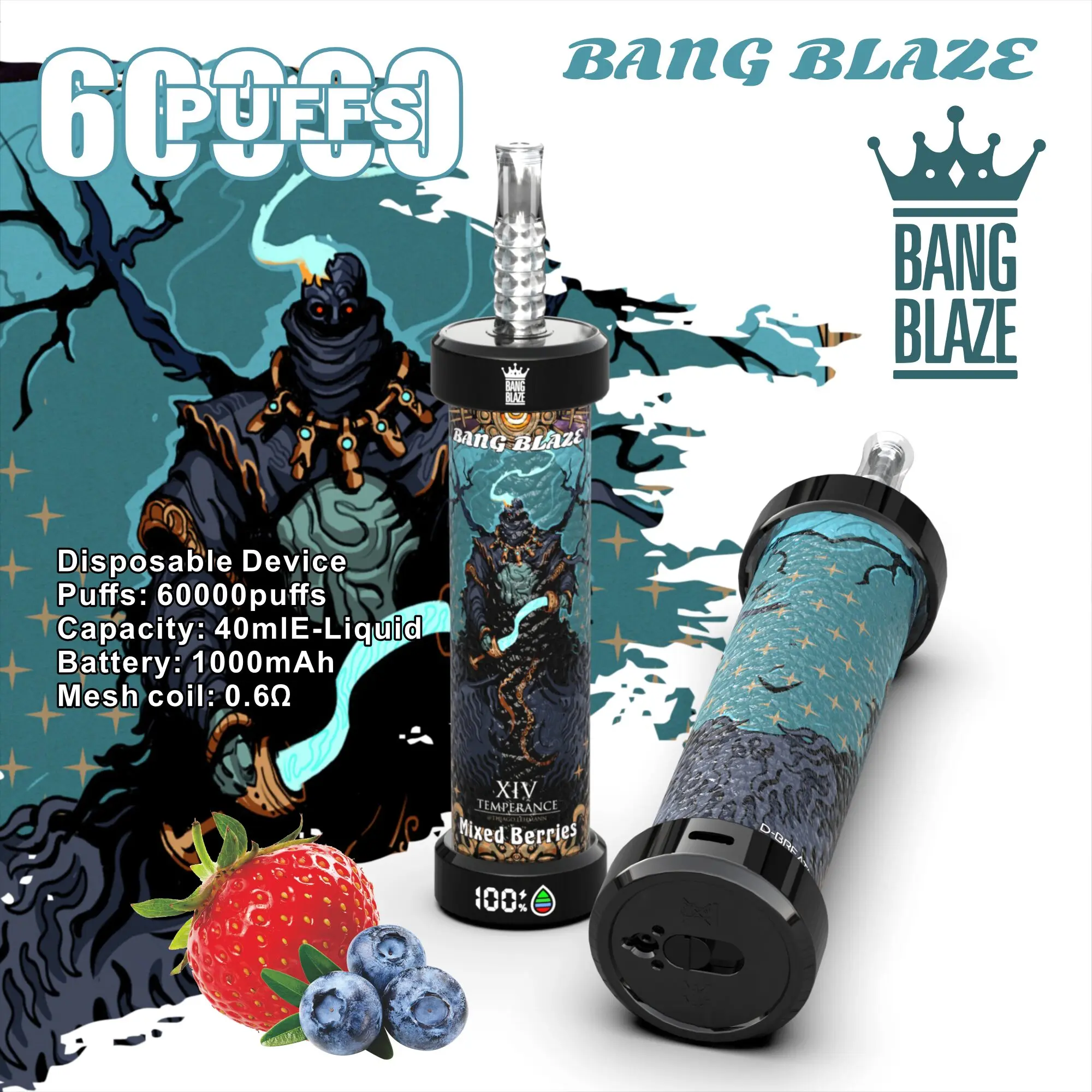 Bang Blaze 60k Puffs LCD Display Disposable Vape Pen Wholesale