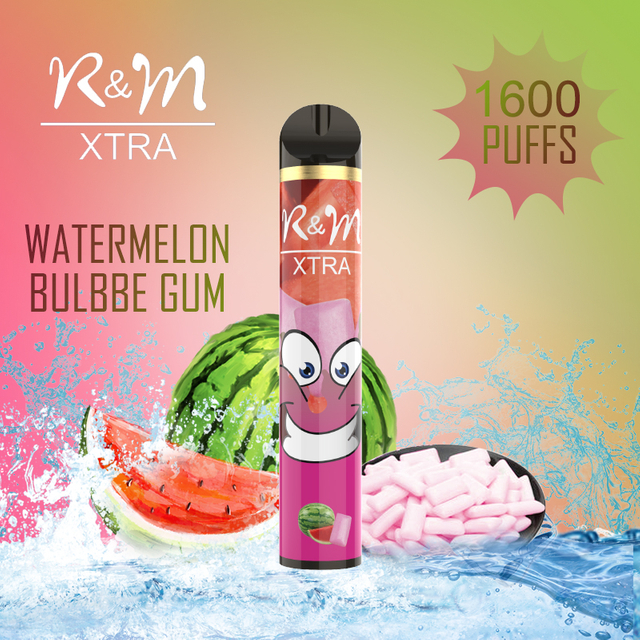 R&M XTRA 1600 Puffs 6% Nicotine Vape Disposable Device | Watermelon bubble gum