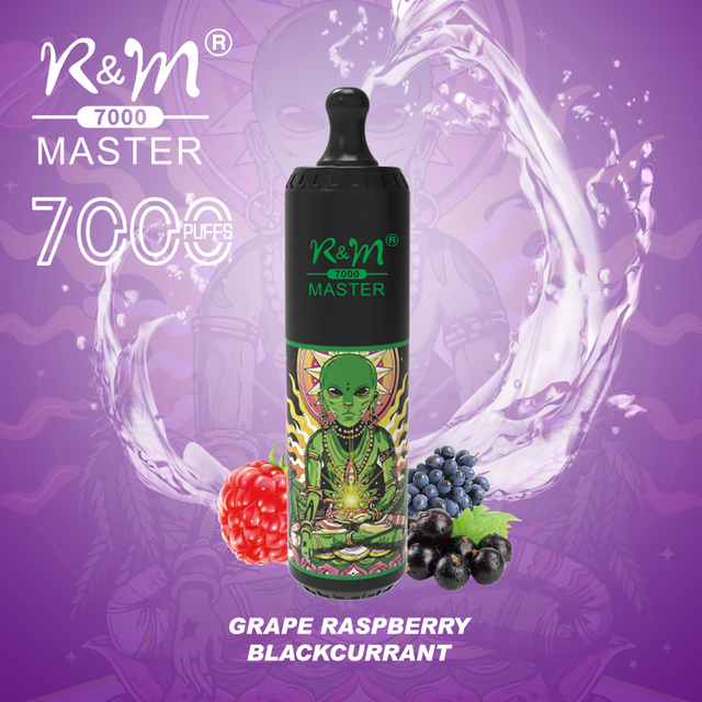 New Disposable Electronic Cigarette Silicone Soft Tip Adjustable Airflow No Burnt Smell 7000 Puffs R&M Master Vape