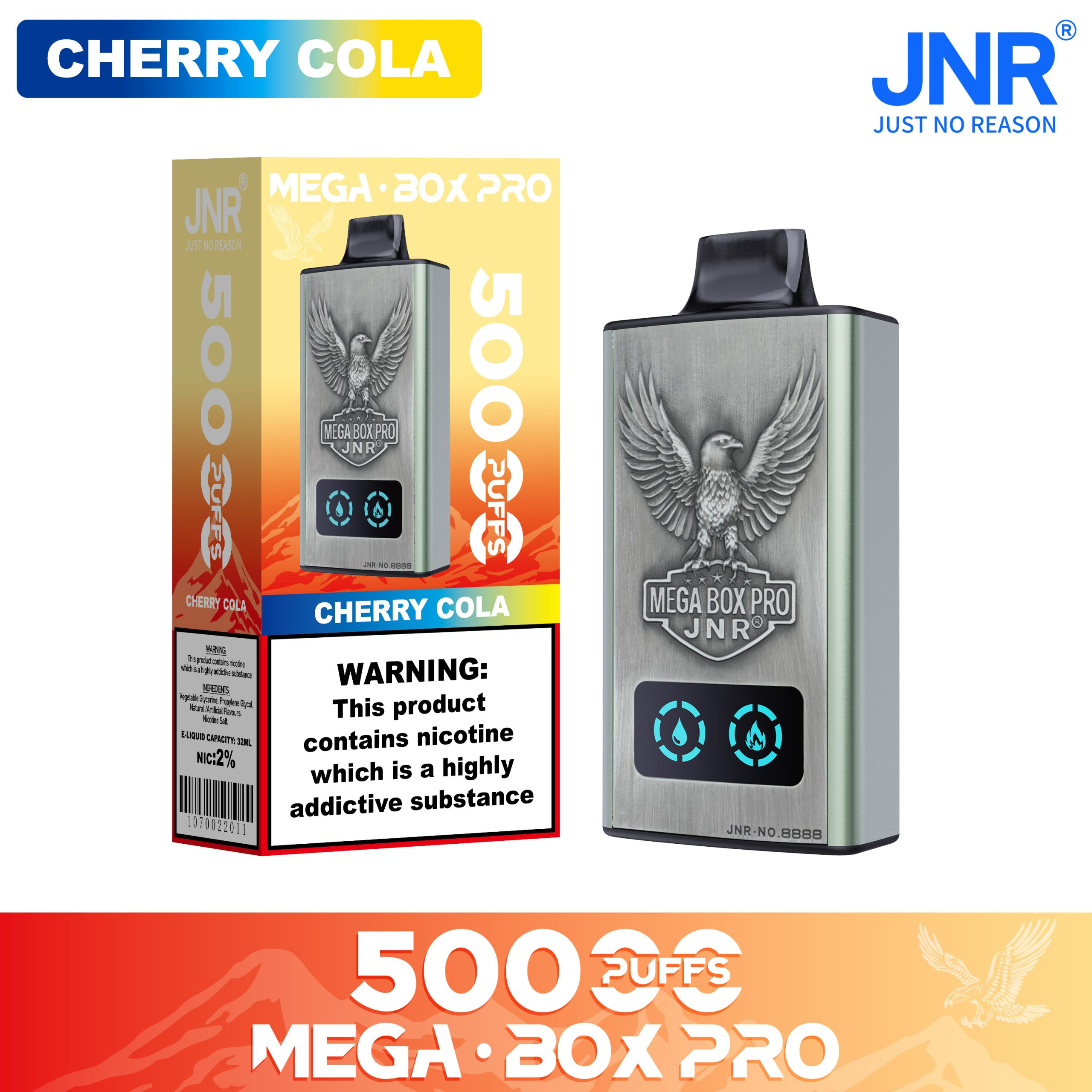 JNR Mega Box Pro 50000 50K Puffs Smart Display Disposable Vape