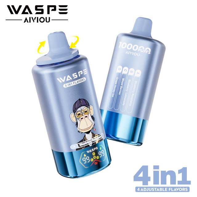 WASPE Aivious 4 in 1 100000 Puffs 4 Flavors Type C 650mah Rechargeable Disposable Vape Pen