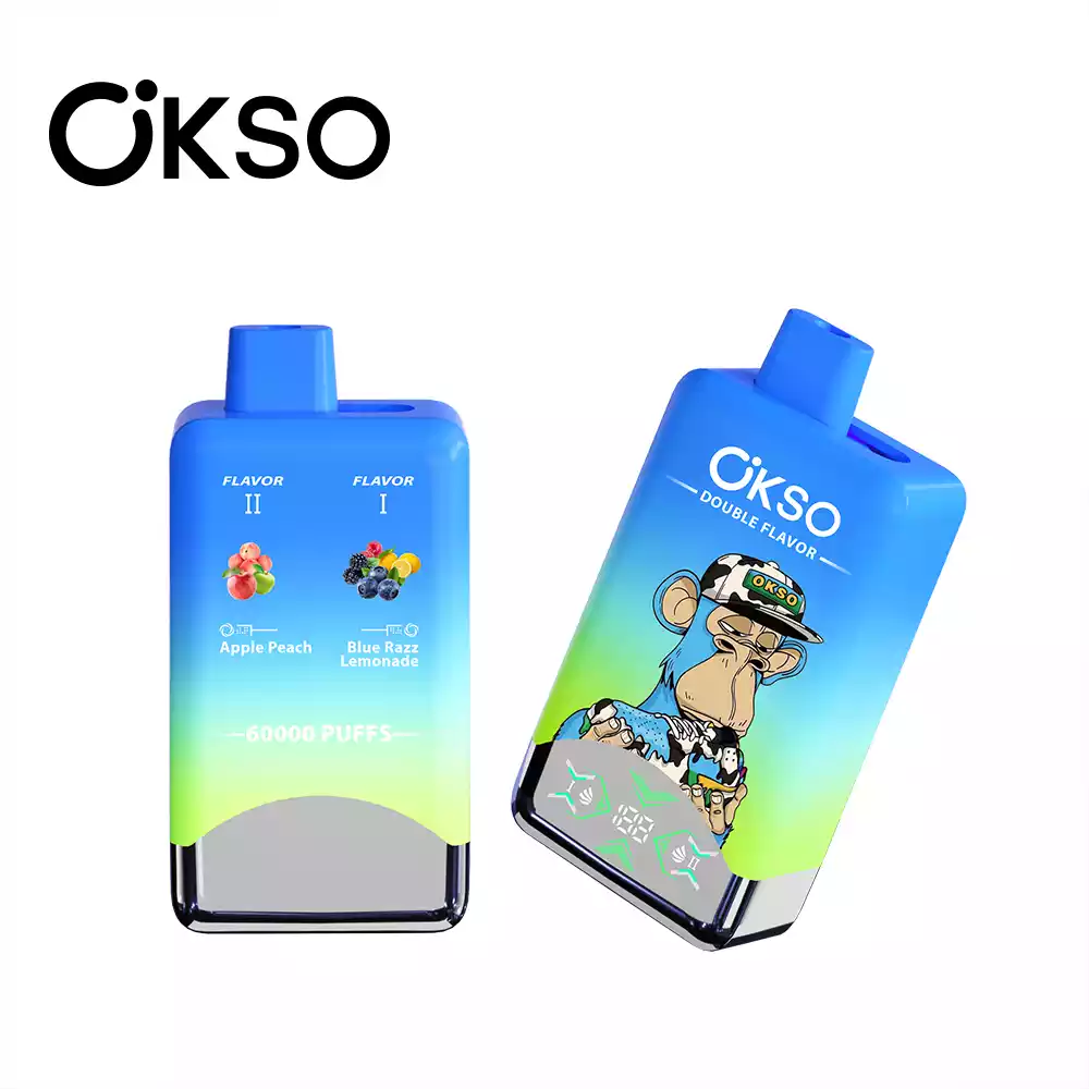 OKSO Double Flavor 60000 Puffs LCD Screen Low Nicotine best disposable vape 2026 long lasting disposable vape Original Factory Bulk Buy Rechargeable Disposable Vapes Pen Wholesale