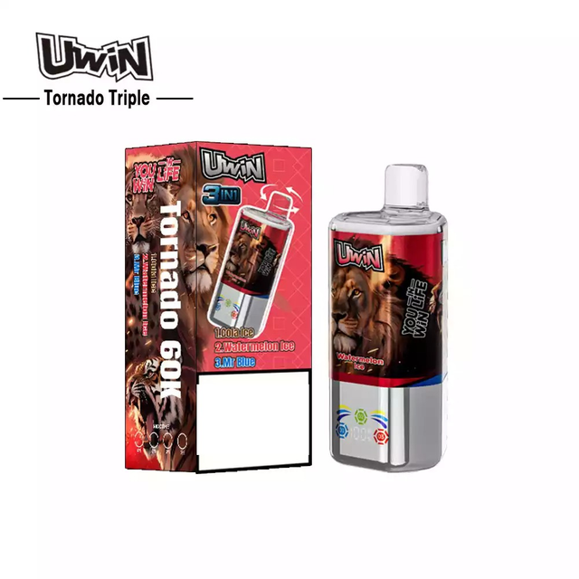 UWIN TORNADO TRIPLE 60000 Puffs 3-in-1 Tastes Bulk Buy Rechargeable fruit flavor vape best disposable vape 2026 easy to use vape device Disposable Vapes Wholesale