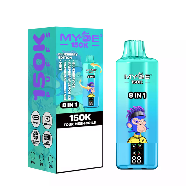 Smooth Vapor MYDE 150000 Puffs 8 in 1 Rechargeable Mesh Coil Best Disposable Vape Pen Wholesale European