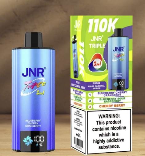 Premium Fruit Flavors JNR Triple 110K Puffs 3 in 1 Rechargeable Disposable Vape Vapor Pen Wholesale 