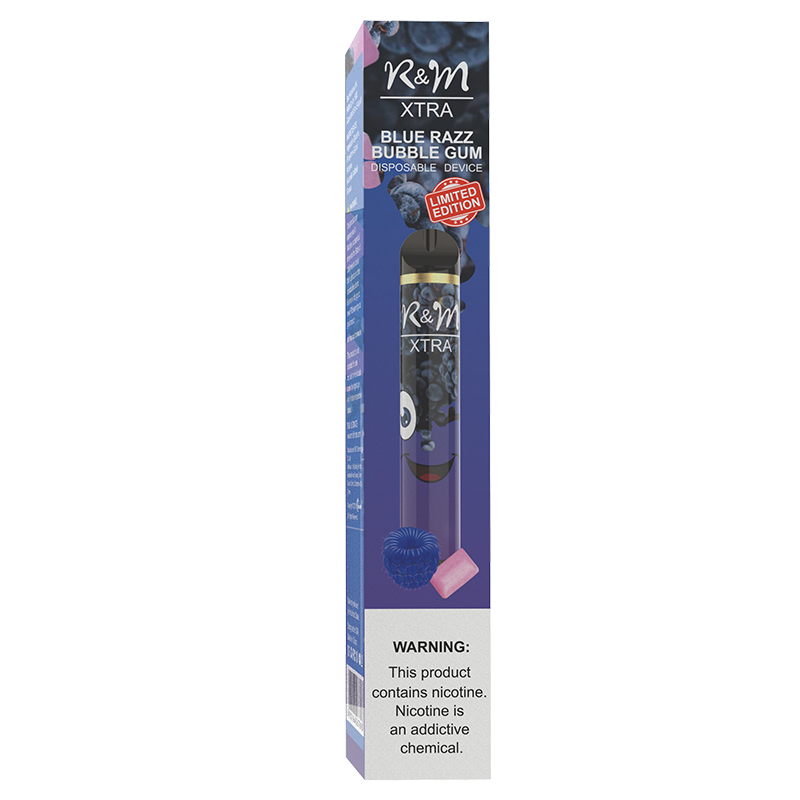 R&M XTRA 1600 Puffs 6% Nicotine Vape Disposable Device | Blue Raz Bubble Gum