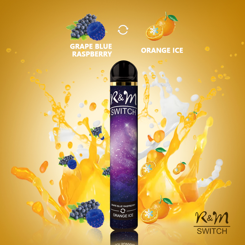 R&M SWITCH(Double Flavors) 2000 Puffs Fume Vape | Grape blue raspberry/Orange ice