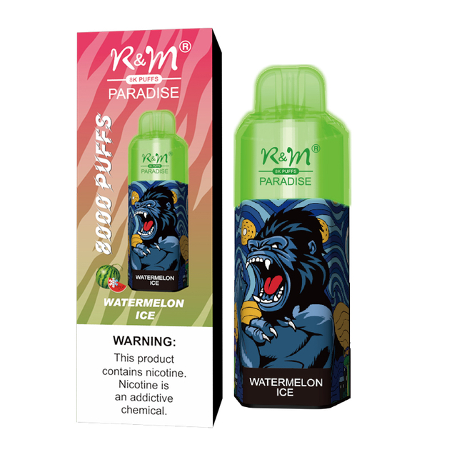 Original Factory R&M PARADISE 8000 Puff With Mesh Coil Wholesale Disposable Vape