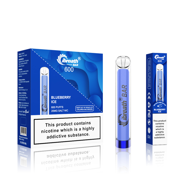 Europe UK OEM LOGO Custom Brand RGB Light 600Puffs 2% 0% Salt Nicotine Geekbar Crystal Disposable Vape 