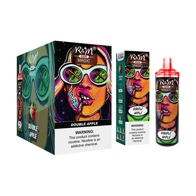 Bulk Wholesale R&M MAGIC 6000Puffs RGB Glow 5% Salt Nicotine Mesh Coil Cloud Beast OEM Elf Elux Smoke Disposable Vape 