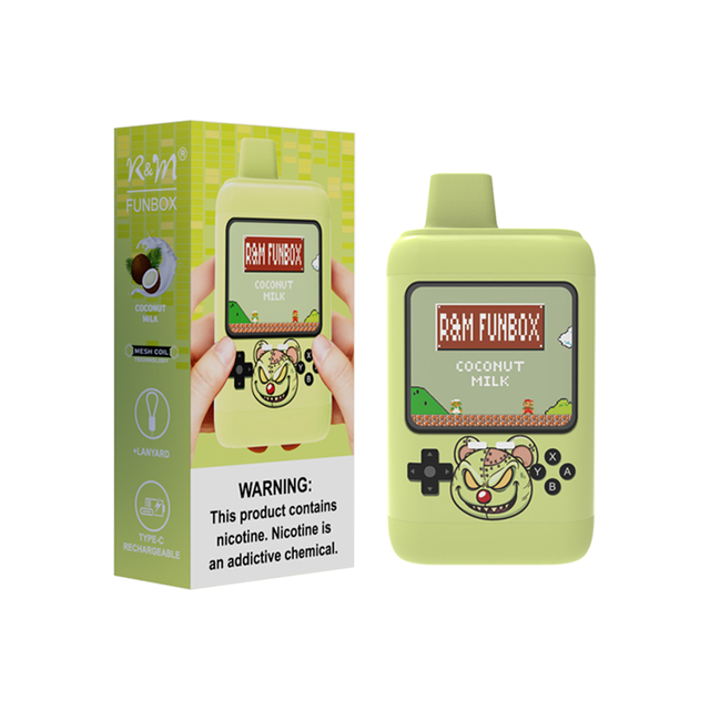 Original Wholesale Elf Bar Model Mesh Coil 6600 Puffs R&M FUNBOX Disposable Vape Pen With Lanyard