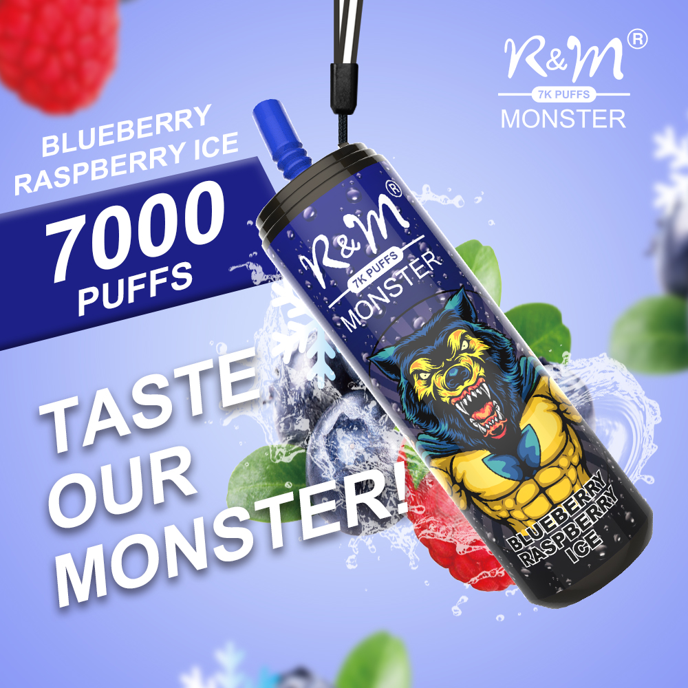 R&M MONSTER Europe 7000 Puffs Customize Brand Disposable Vape|Empty Vape