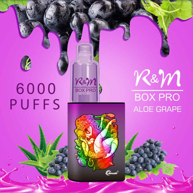 R&M BOX PRO 6000 Puffs Flavor Vape 5% Salt Nicotine Air Bar Box Disposable Vape 