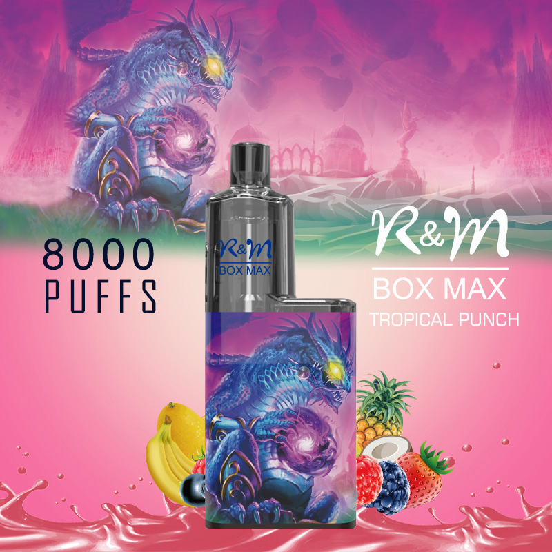 R&M BOX MAX China OEM LOGO Rechargble RGB Light Disposable Vape