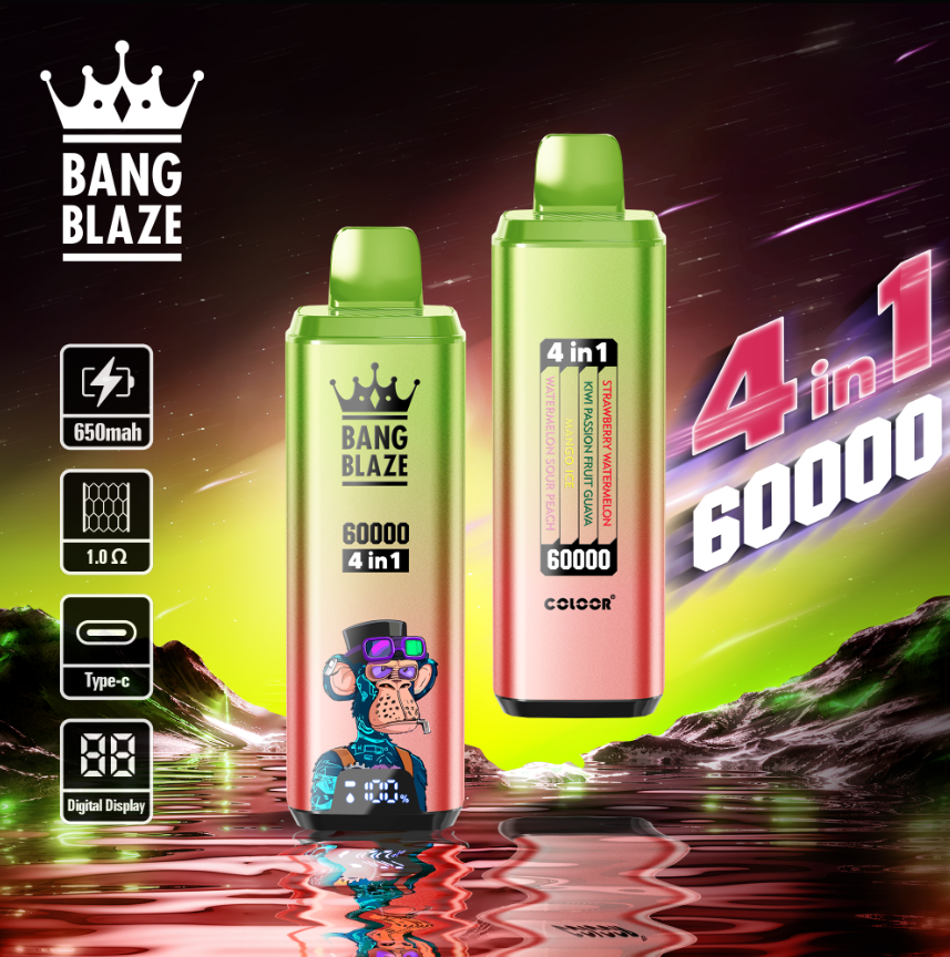 EU Warehouse Digital Screen Bang Blaze 60000 4in1 60K Puffs Disposable Vape Wholesale