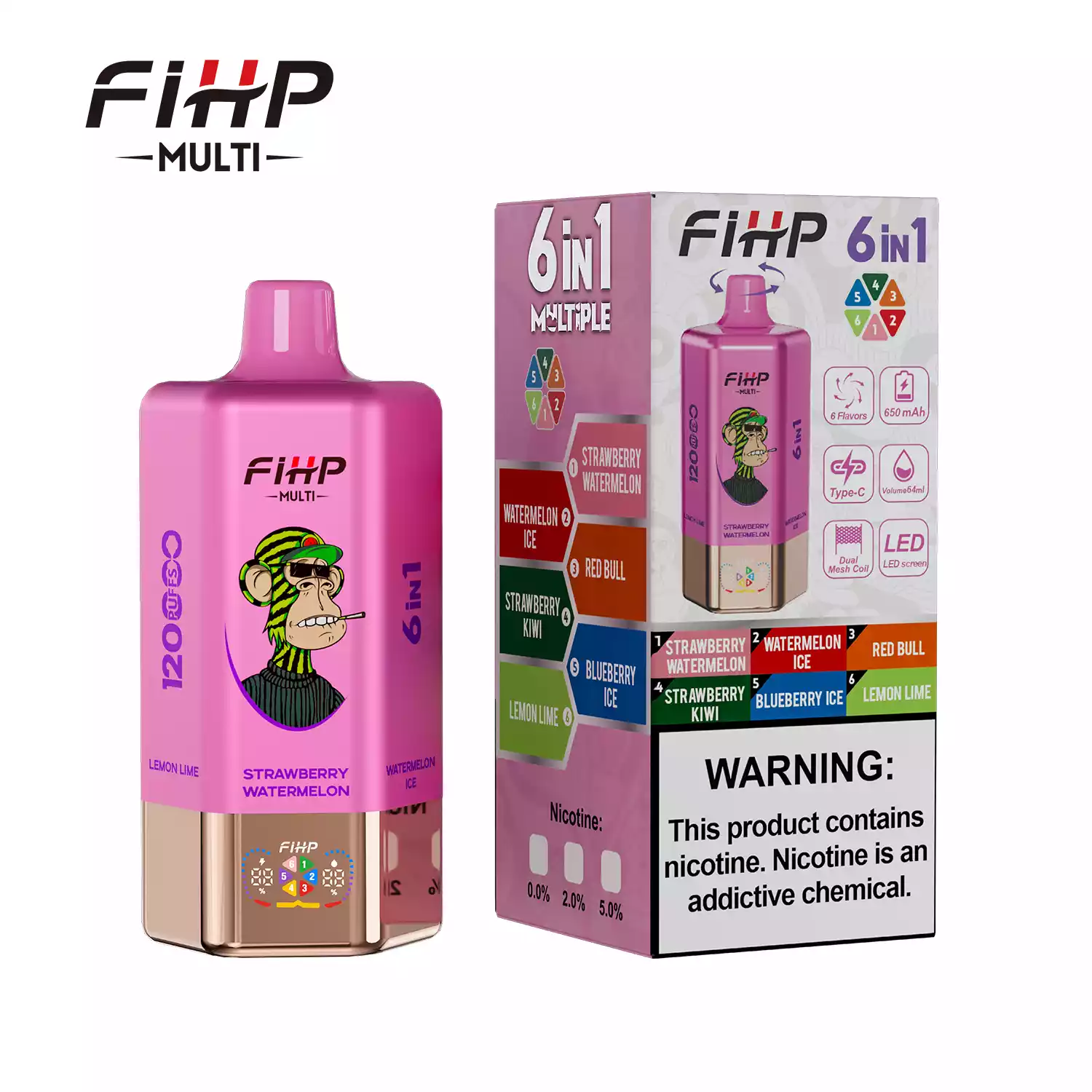 FIHP 120000 Puffs 6-in-1 Multiple Tastes best disposable vape 2026 Bulk Buy Rechargeable Disposable Vapes