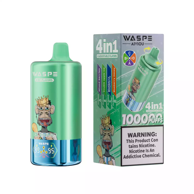 WASPE 4in1 Flavor 100000 Puffs Low Nicotine fruit flavored disposable vape easy to use vape device long lasting disposable vape best disposable vape 2026 Bulk Buy Original Rechargeable Disposable Vap