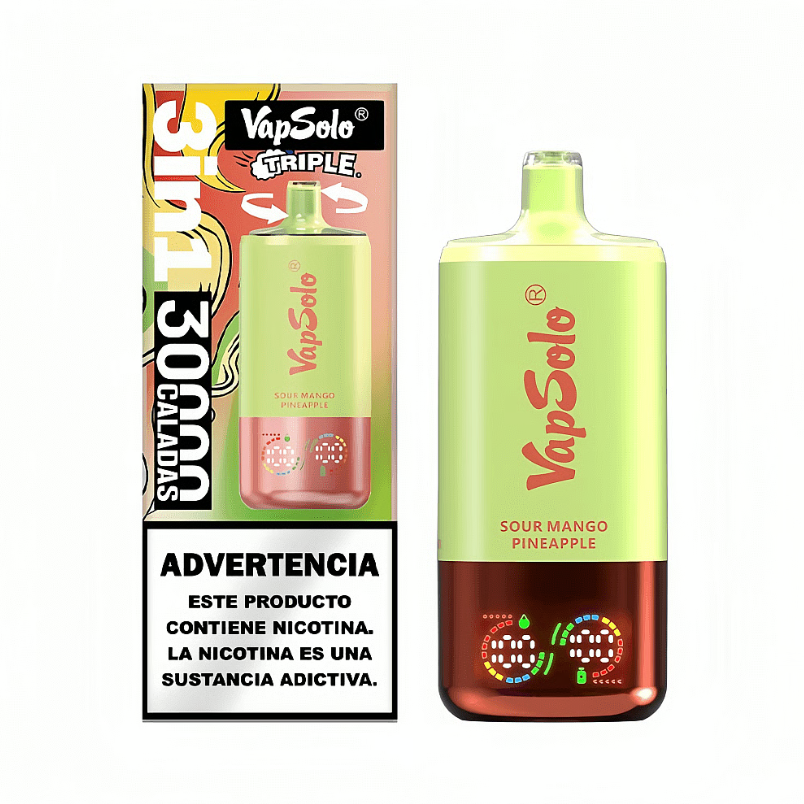 Premium Nicotine Mesh Coil Vapsolo Triple 30000 3 in 1 Rechargeable Disposable Vape Pen Wholesale EU Shipping