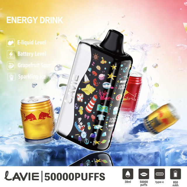 Lavie 50K Puffs Rechargeable Disposable Vape 38mL E-Liquid Type-C