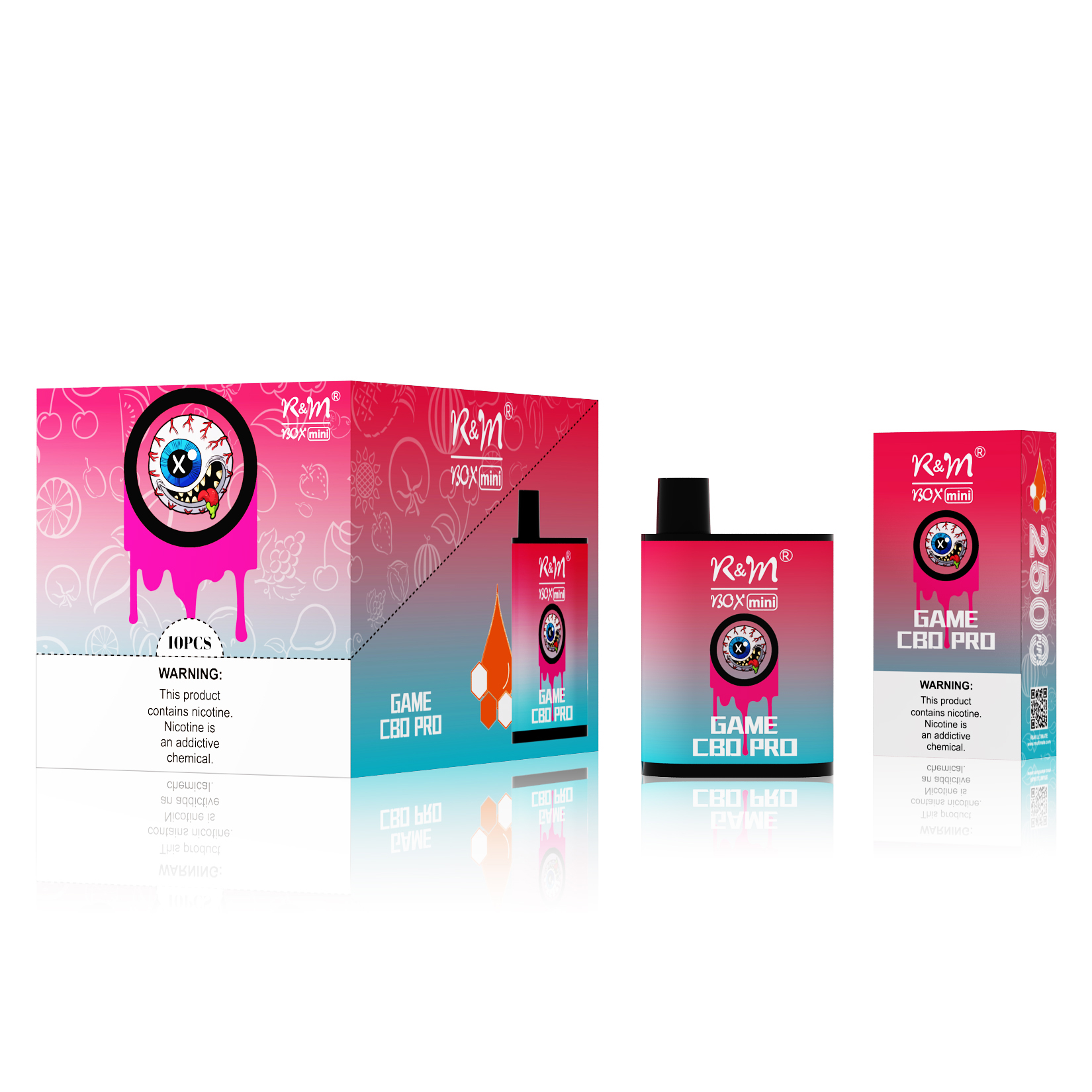 R&M BOX MINI Neon Rain|3% Nicotine|Disposable Vape Distributor|Manufacturer