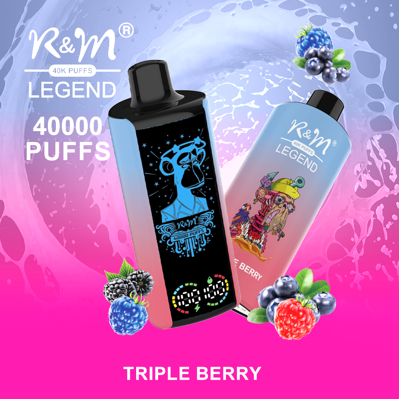 Germany Warehouse 40000Puffs RGB Light RandM R&M Legend Disposable Vape Vozol Alfakher Wholesale Delivery