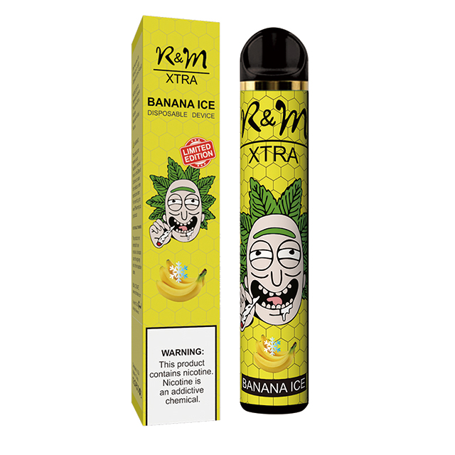 R&M XTRA 1600 Puffs 6 Nicotine Vape Disposable Device Banana Ice