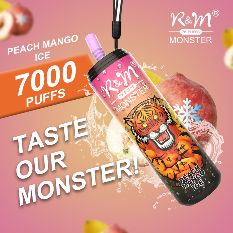 R&M MONSTER USA Custom Salt Nicotine Mesh Coil Disposable Vape