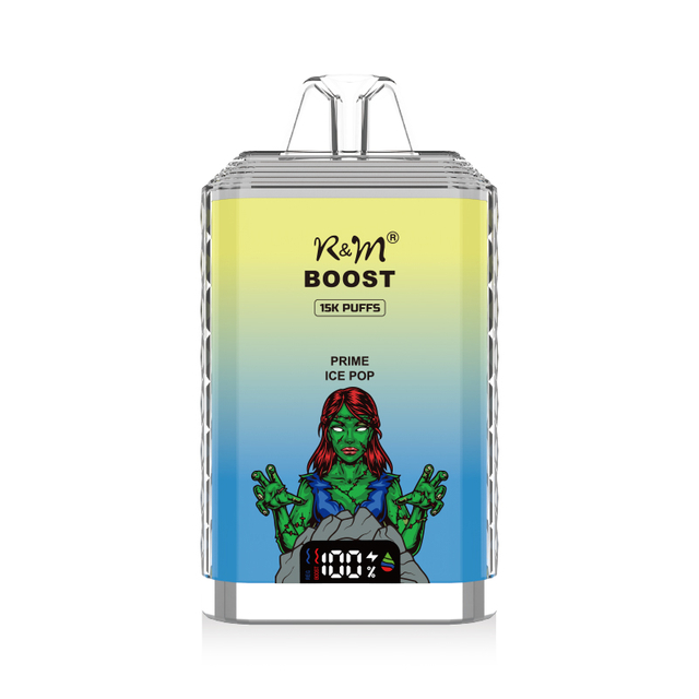 Popular LED Screen Rechargeable battery Dual Mesh Coil 15000 Puffs RandM Crystal R&M Boost Disposable Vape
