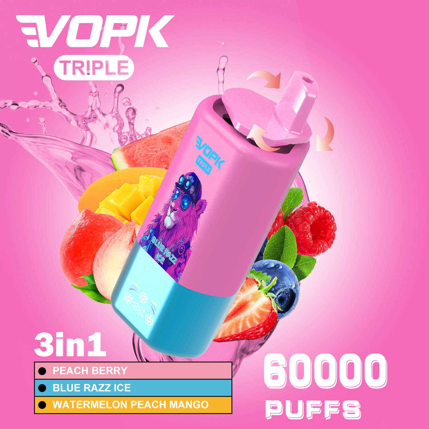 EU Warehouse Vopk Four Flavors 80000 Puffs 4 in 1 Flavors 80k Disposable Vape