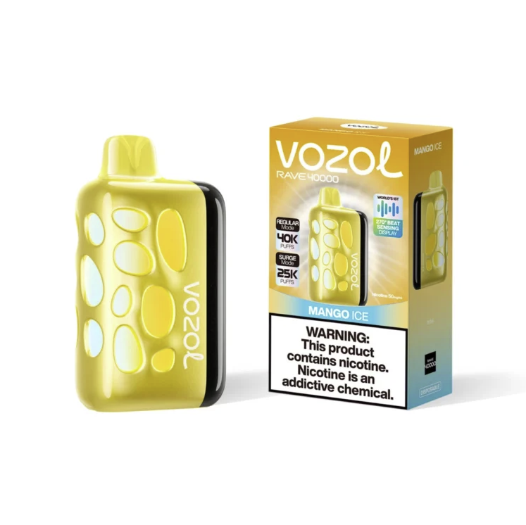 Cool Mint Flavor Vape | VOZOL RAVE 40000 Puffs Rechargeable Vape | VOZOL Vapes